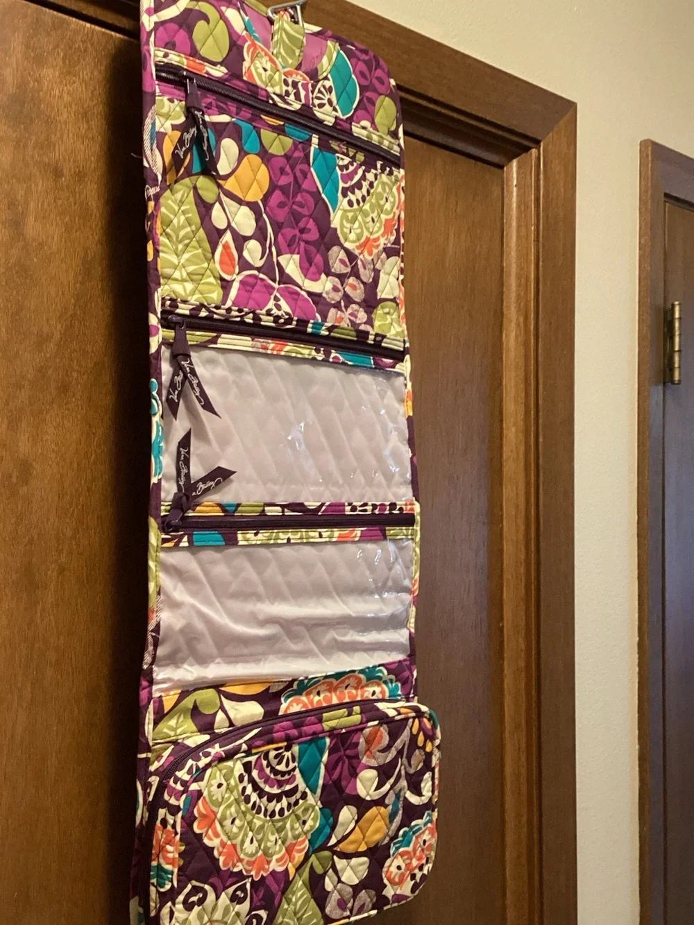 Vera Bradley Quilted Hanging Organizer in Purple Multi
